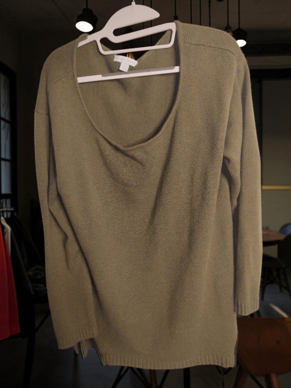 Ny & Co Sweater with Zippers on the side.